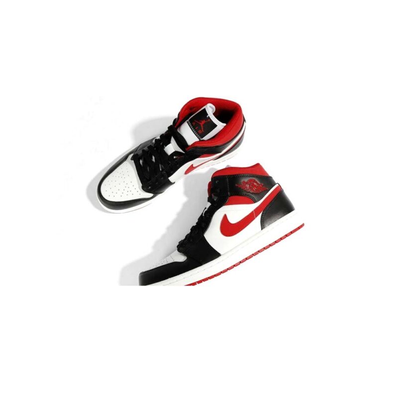 Jordan 1 Mid Gym Red Black White - Image 4