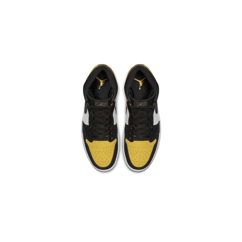 Air Jordan 1 Mid Yellow Toe Black - Image 4