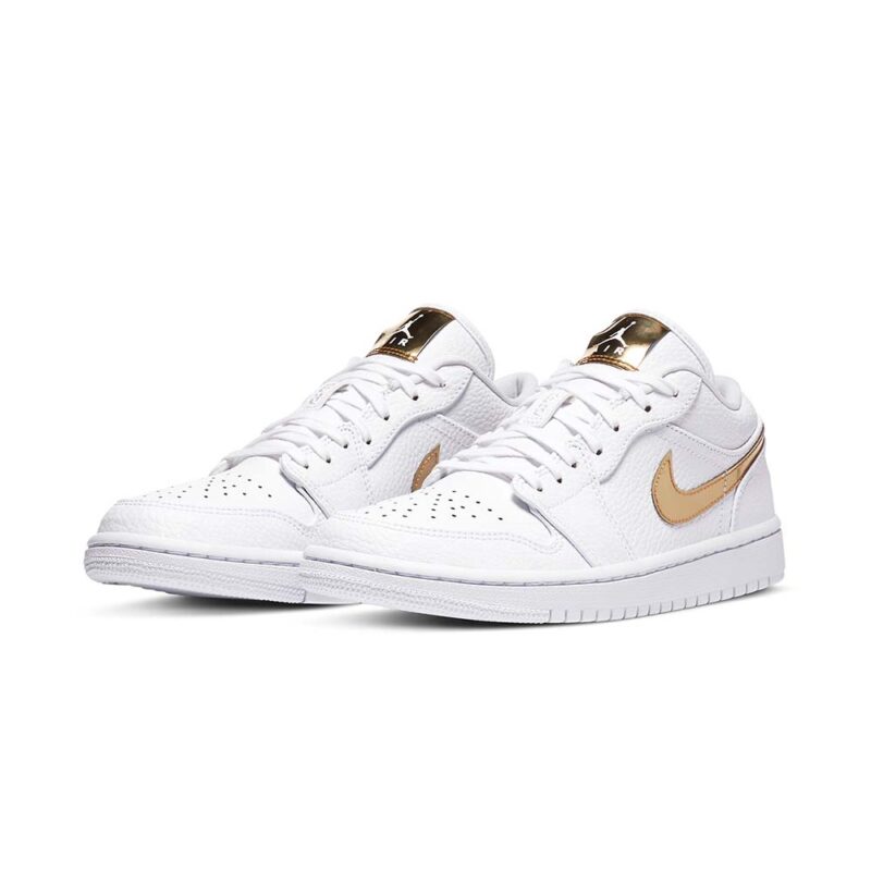 Air Jordan 1 Retro Low WMNS ‘White Metallic Gold’ - Image 2