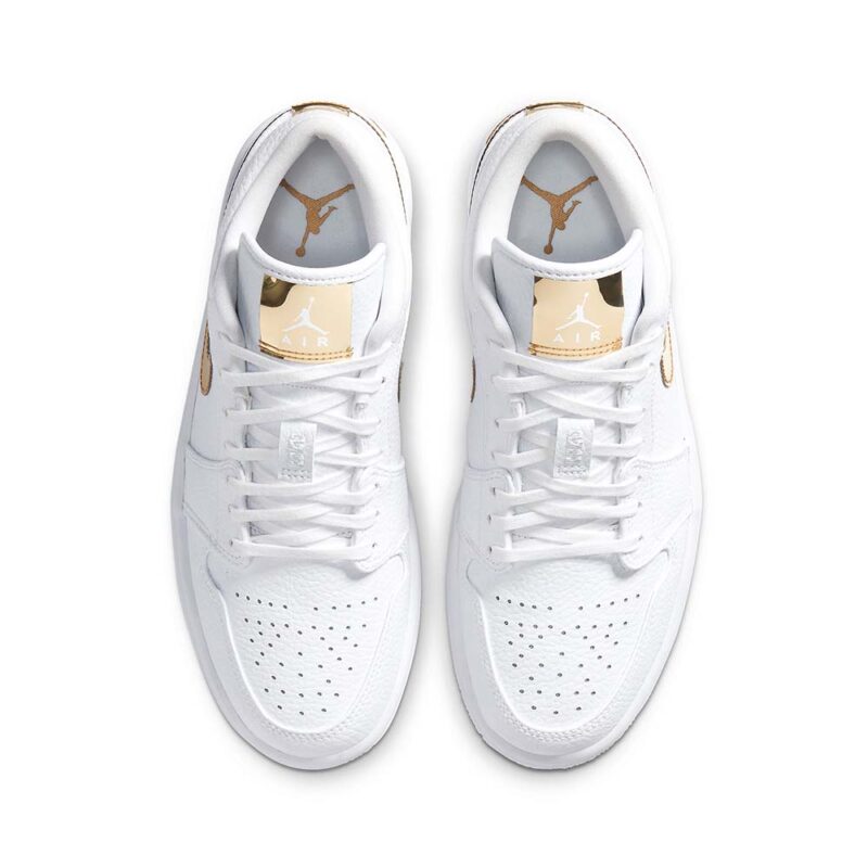 Air Jordan 1 Retro Low WMNS ‘White Metallic Gold’ - Image 4