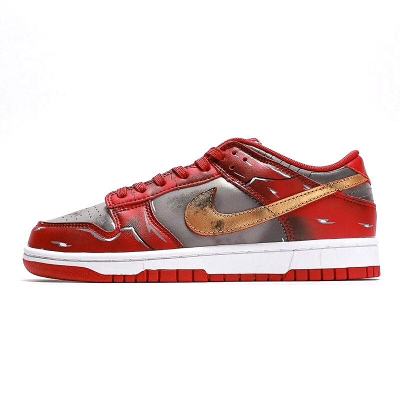 Nike Dunk Low UNLV Soft Grey University Red-Metallic Gold