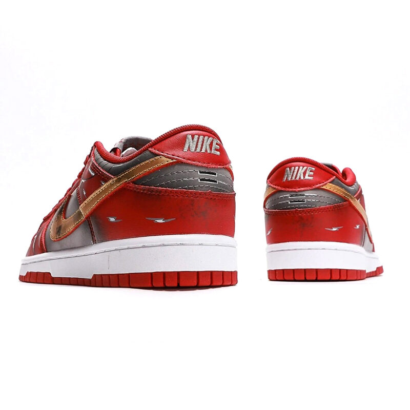 Nike Dunk Low UNLV Soft Grey University Red-Metallic Gold - Image 4